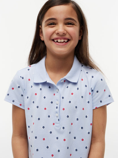 Tommy Hilfiger Kids' Allover Floral Print Polo Dress