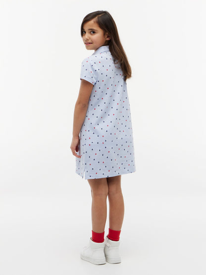Tommy Hilfiger Kids' Allover Floral Print Polo Dress