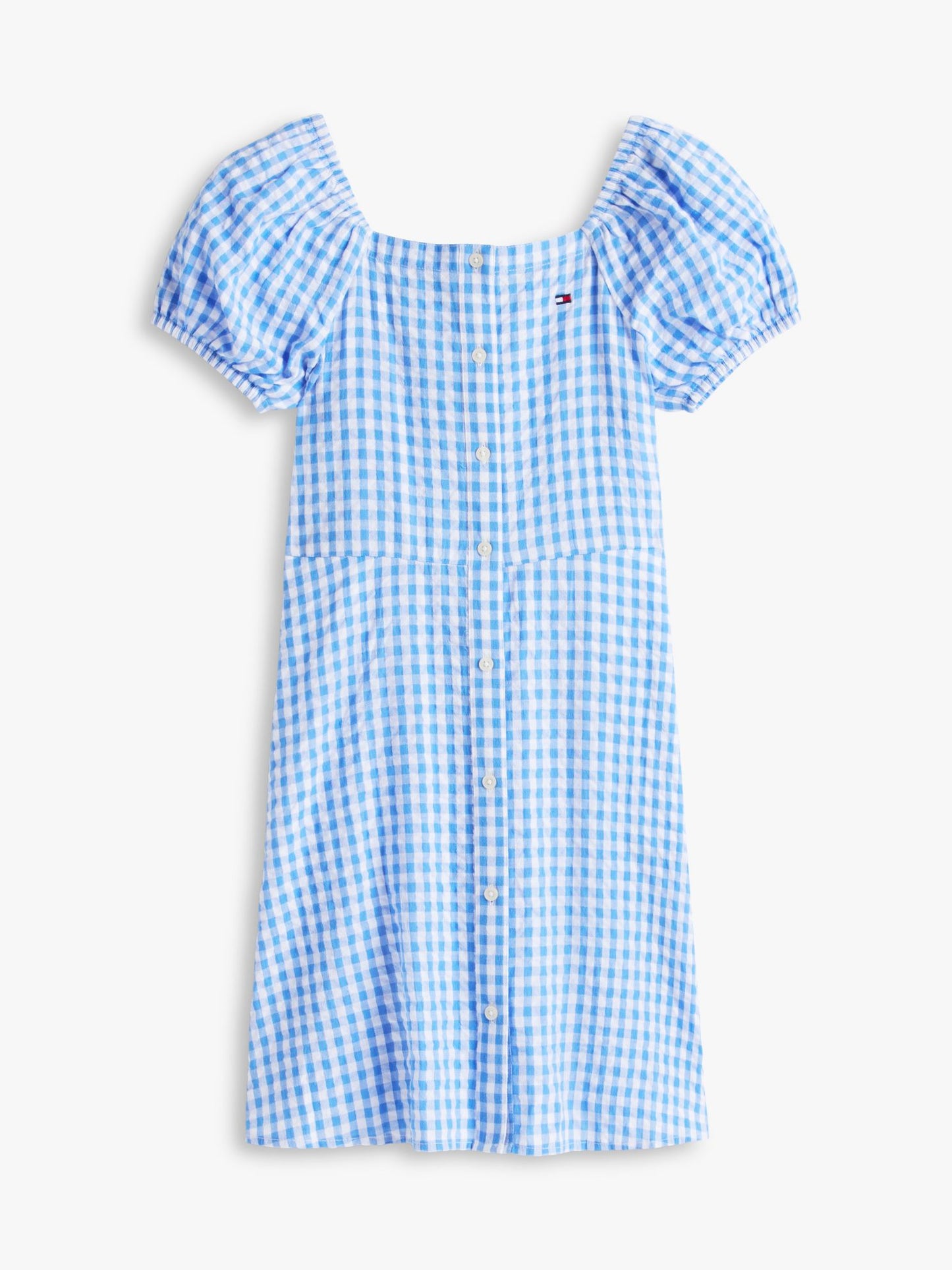 Tommy Hilfiger Kids' Gingham Puff-Sleeve Dress