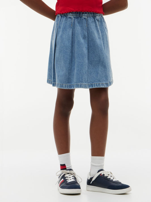 Tommy Hilfiger Kids' Pleated Denim Skirt