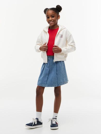 Tommy Hilfiger Kids' Pleated Denim Skirt