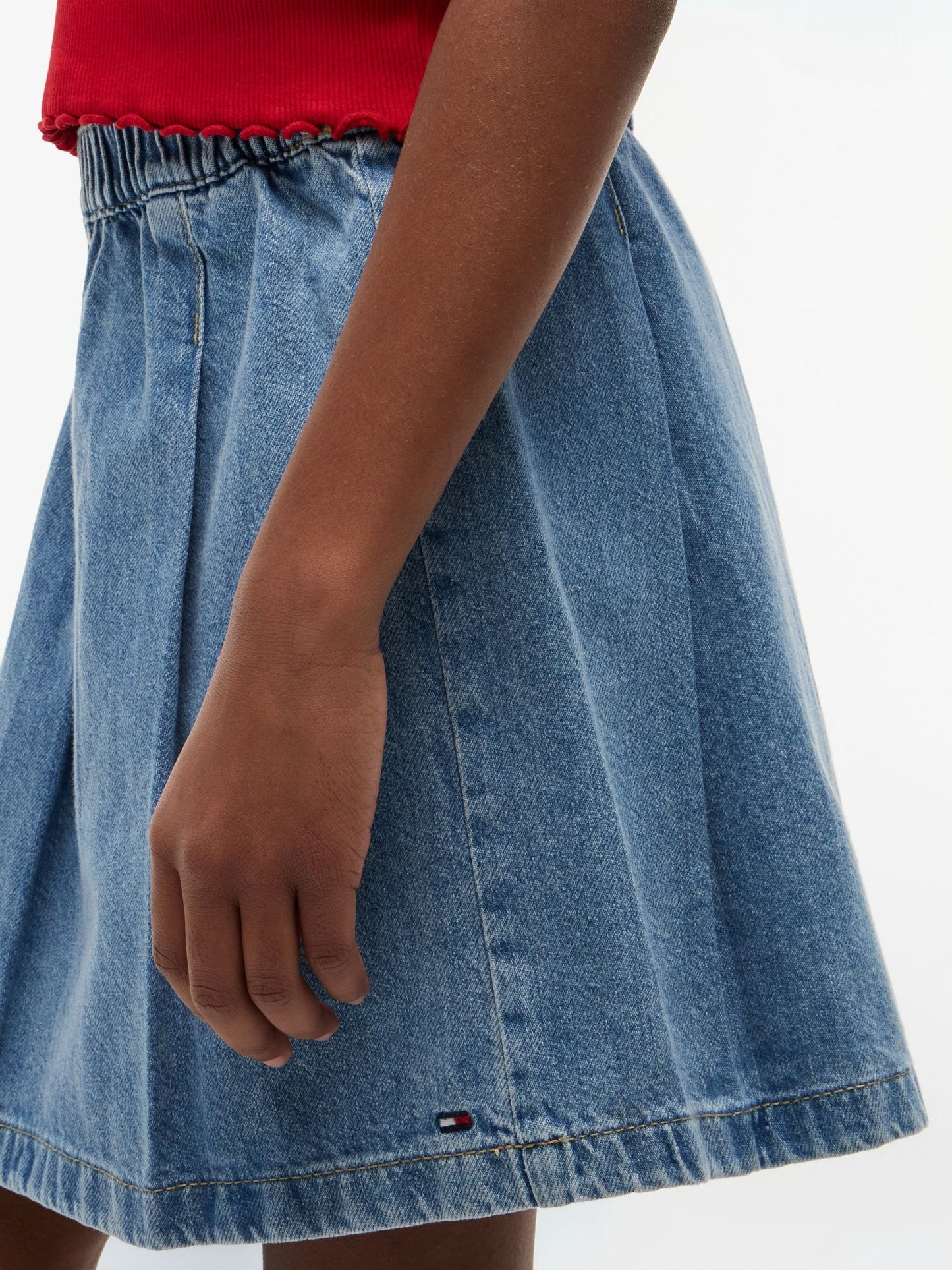 Tommy Hilfiger Kids' Pleated Denim Skirt
