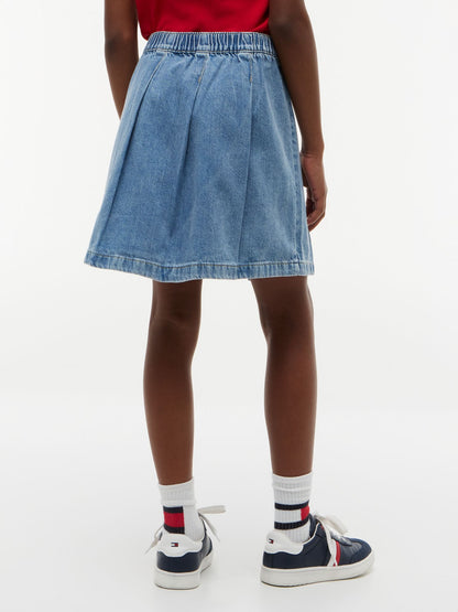 Tommy Hilfiger Kids' Pleated Denim Skirt