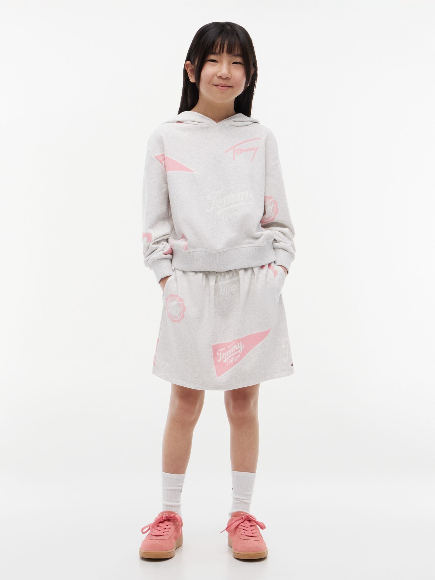 Tommy Hilfiger Kids' Allover Varsity Logo Sweatskirt
