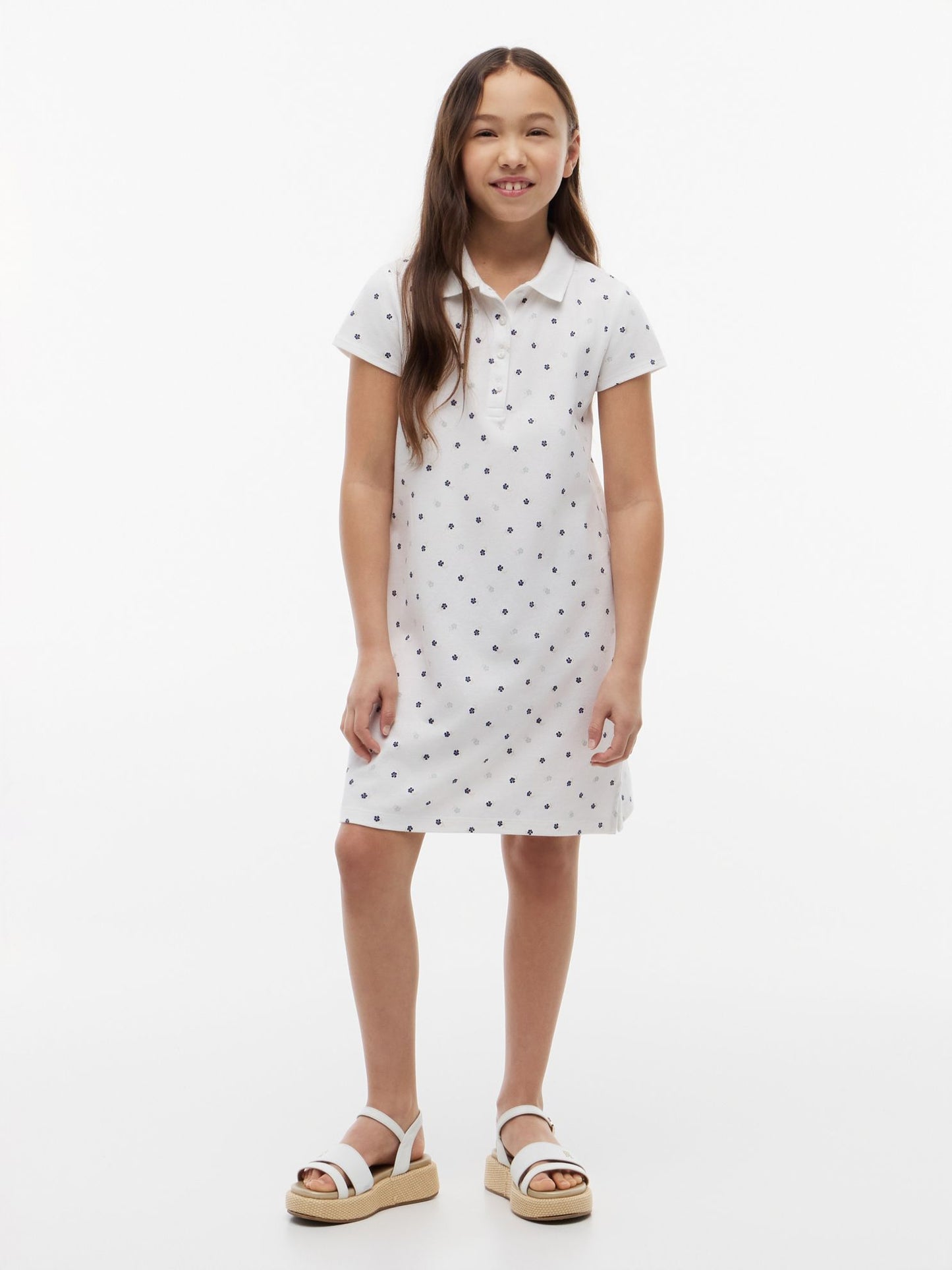 Tommy Hilfiger Kids' Allover Floral Print Polo Dress