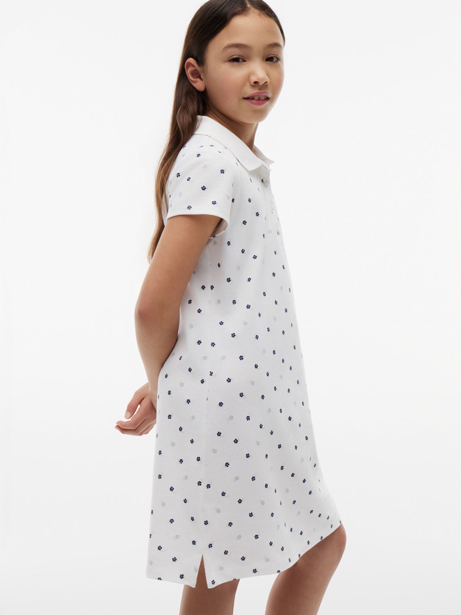 Tommy Hilfiger Kids' Allover Floral Print Polo Dress