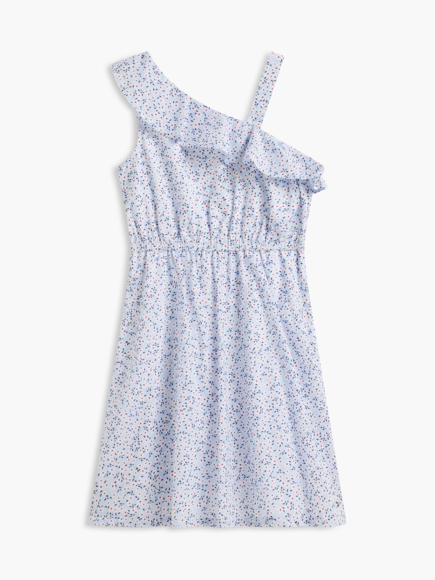 Tommy Hilfiger Kids' Floral Print Ruffle-Trim Dress