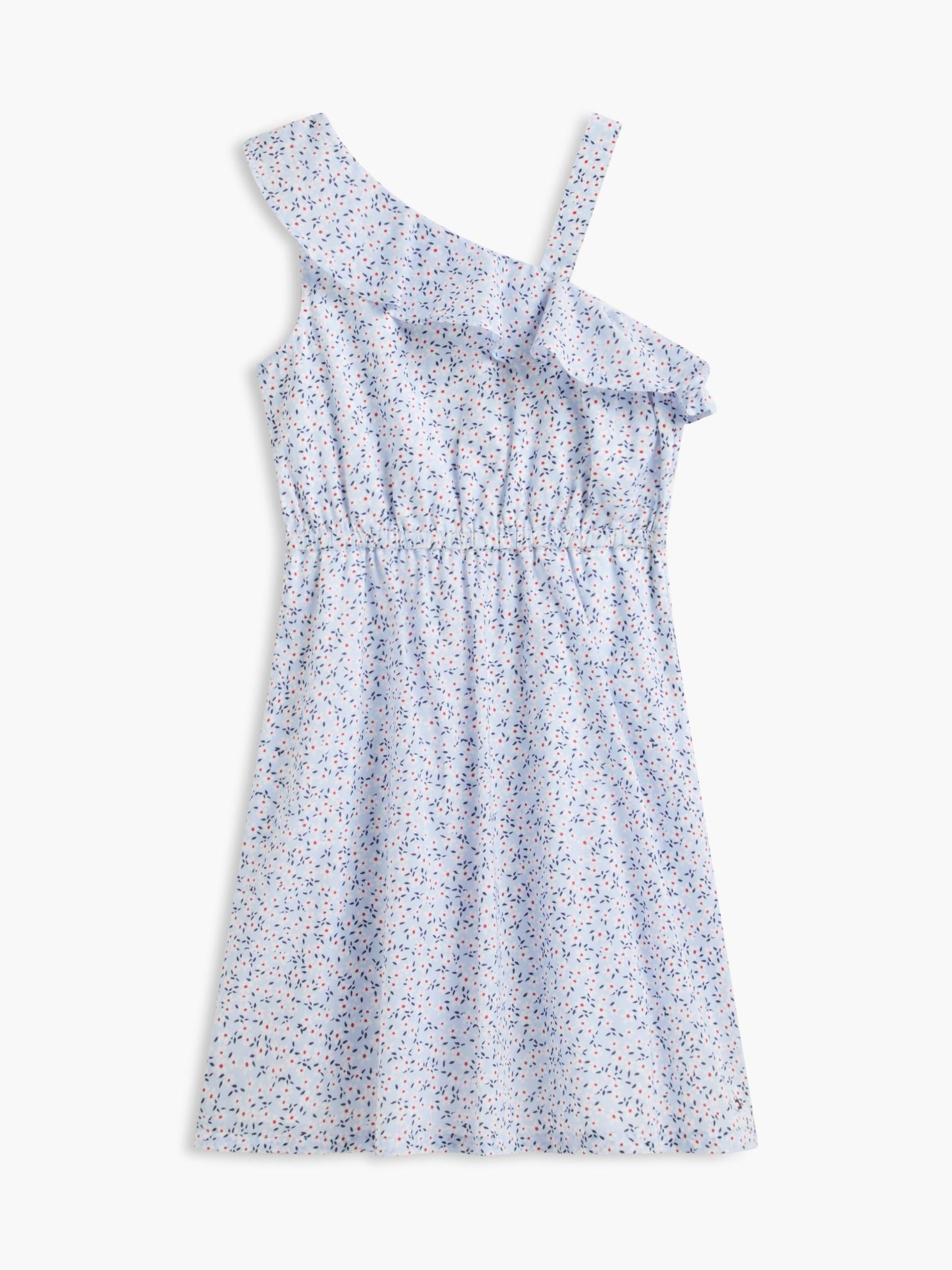 Tommy Hilfiger Kids' Floral Print Ruffle-Trim Dress