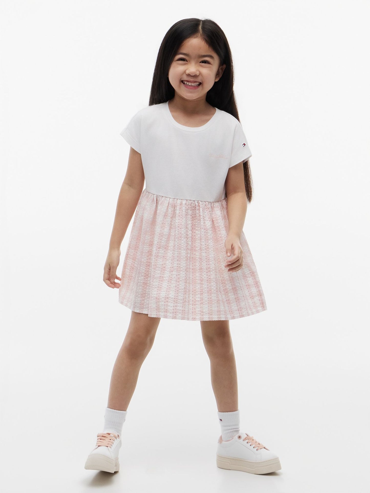 Tommy Hilfiger Kids' Gingham Seersucker Combo Dress