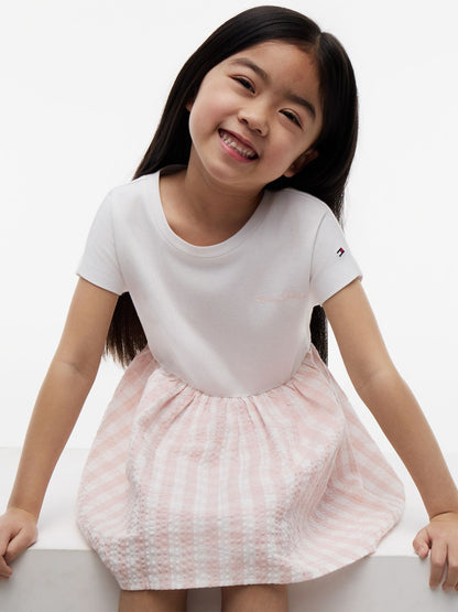 Tommy Hilfiger Kids' Gingham Seersucker Combo Dress