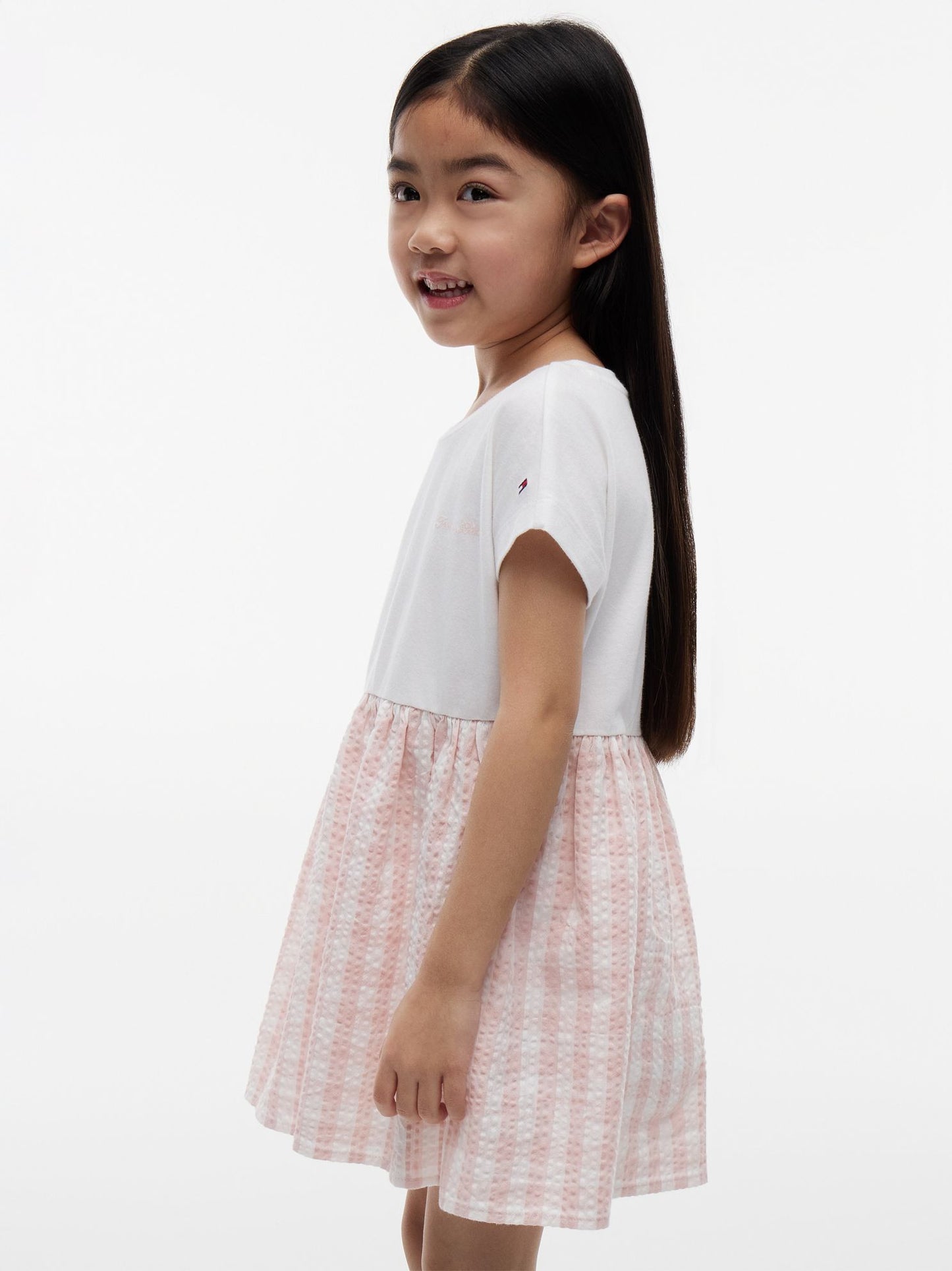 Tommy Hilfiger Kids' Gingham Seersucker Combo Dress
