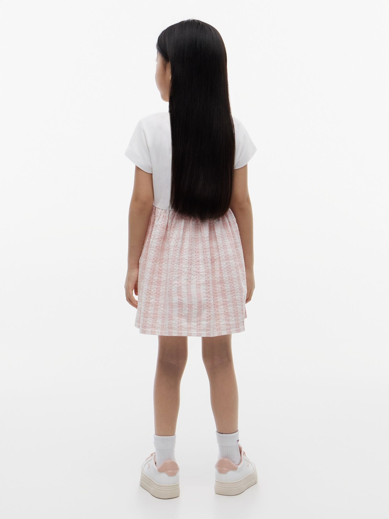 Tommy Hilfiger Kids' Gingham Seersucker Combo Dress
