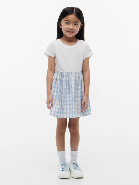 Tommy Hilfiger Kids' Gingham Seersucker Combo Dress