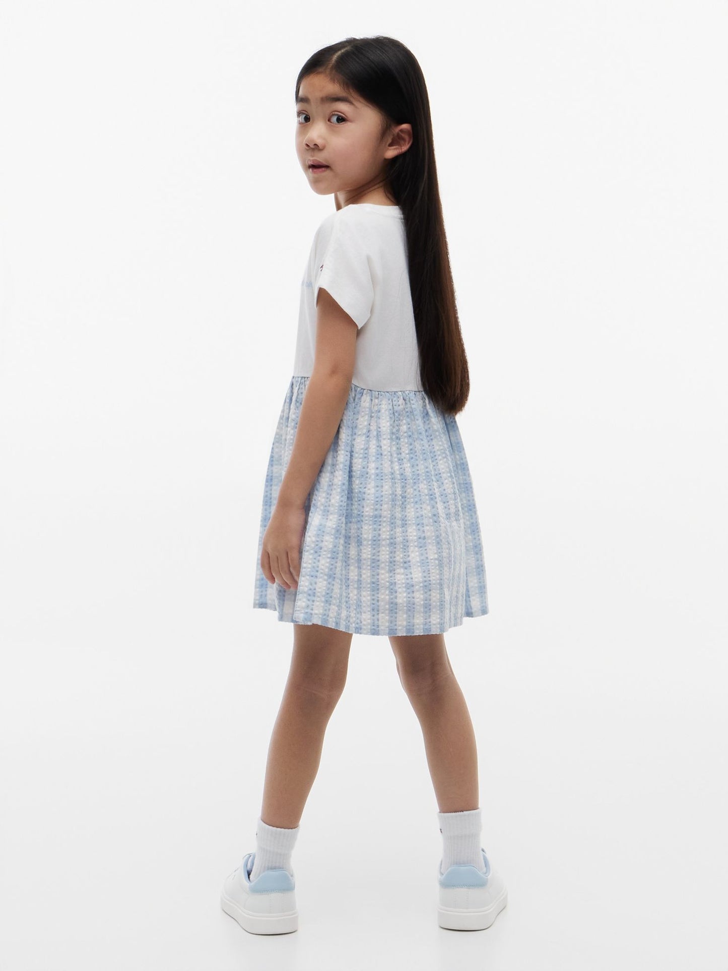 Tommy Hilfiger Kids' Gingham Seersucker Combo Dress