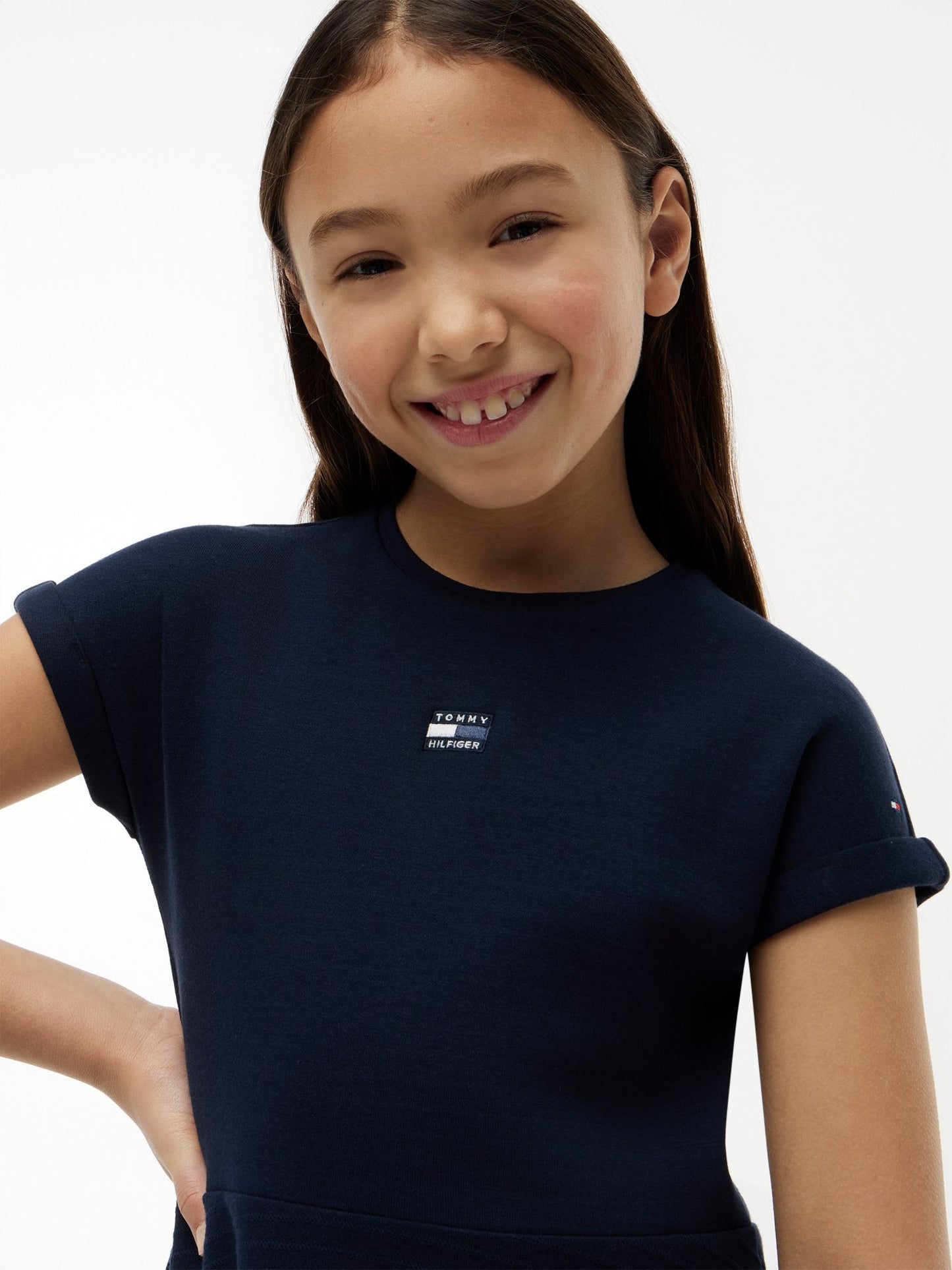 Tommy Hilfiger Kids' Tonal Flag Logo Skater Dress