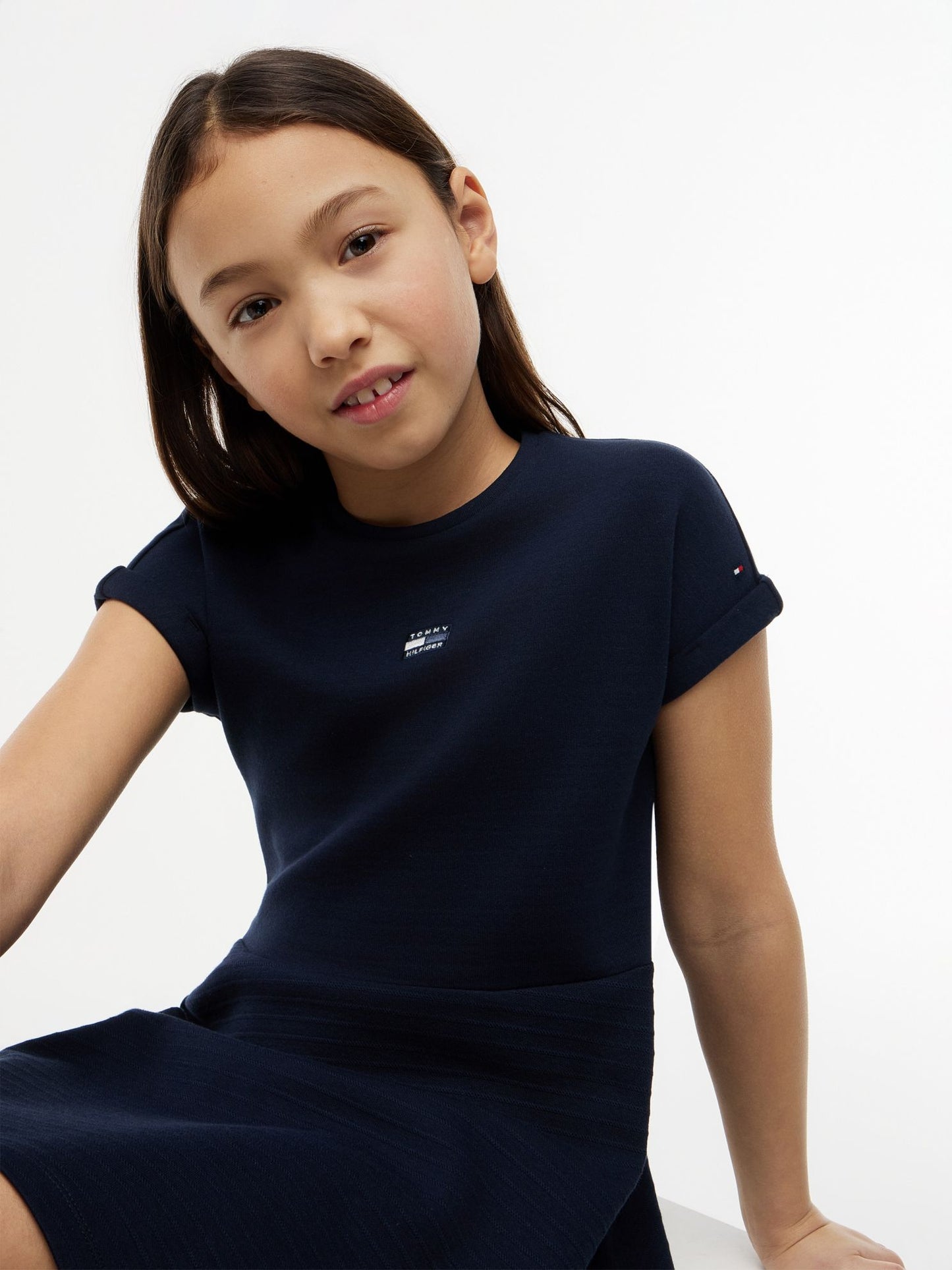 Tommy Hilfiger Kids' Tonal Flag Logo Skater Dress