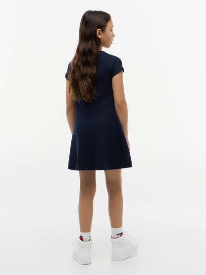 Tommy Hilfiger Kids' Tonal Flag Logo Skater Dress