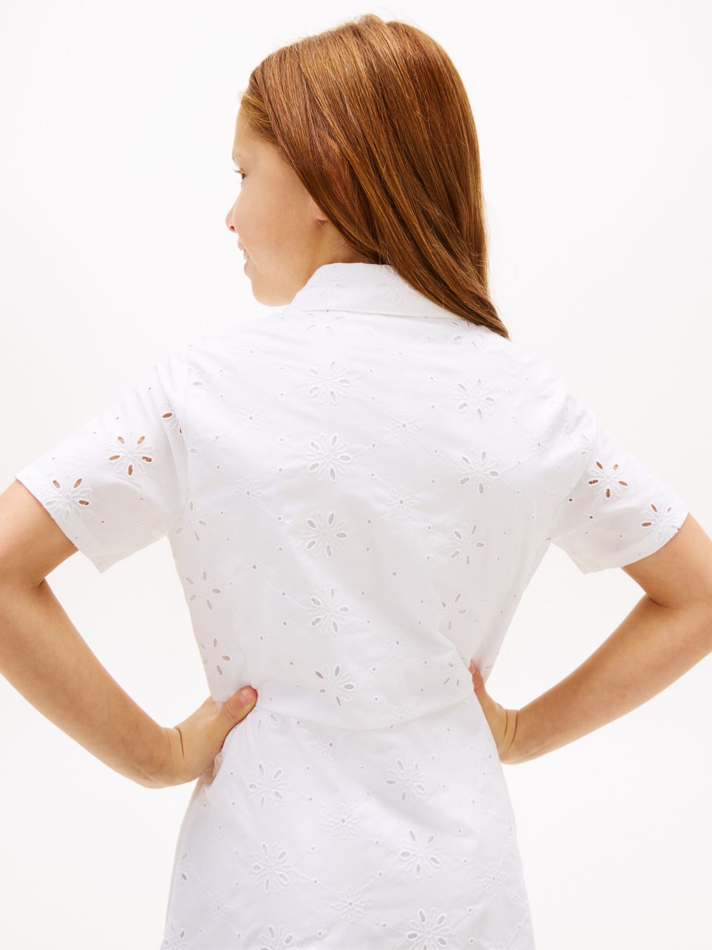 Tommy Hilfiger Kids' Embroidered Eyelet Shirtdress
