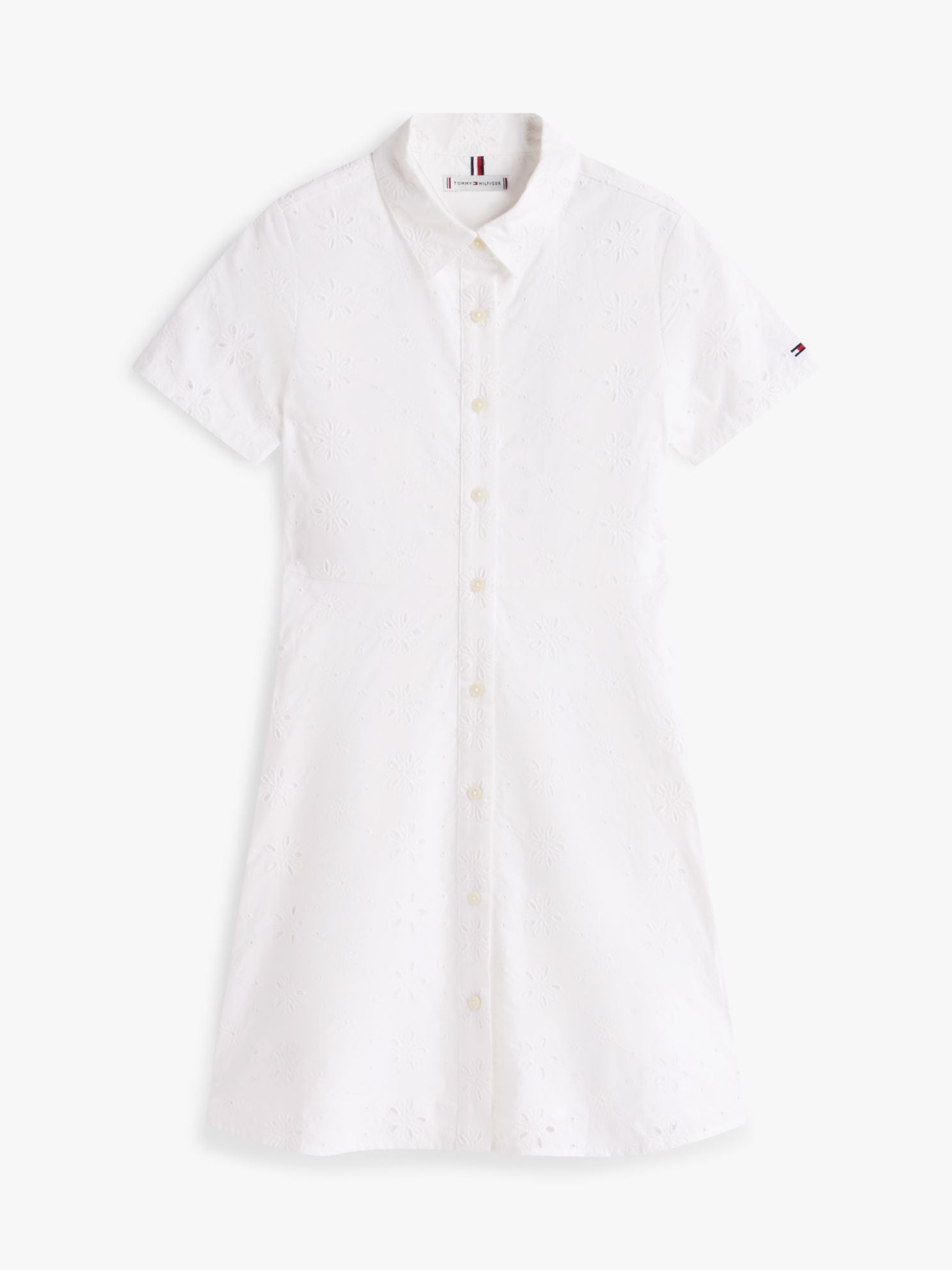 Tommy Hilfiger Kids' Embroidered Eyelet Shirtdress
