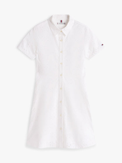 Tommy Hilfiger Kids' Embroidered Eyelet Shirtdress