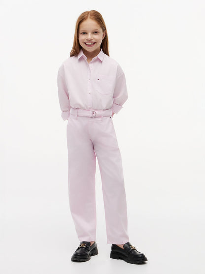 Tommy Hilfiger Kids' Belted Barrel Pant