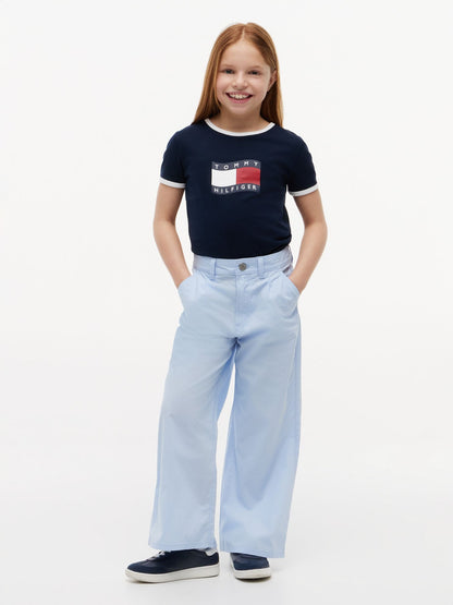 Tommy Hilfiger Kids' High-Rise Wide Leg Pant
