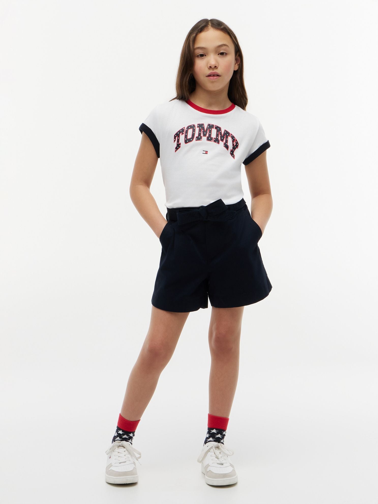 Tommy Hilfiger Kids' Belted Stretch Pull-On Short