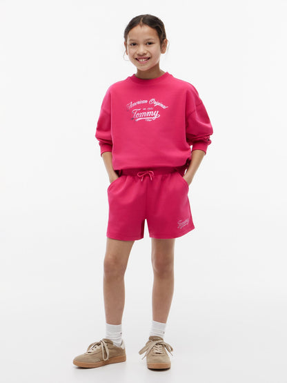 Tommy Hilfiger Kids' Foil Script Logo Sweatshort