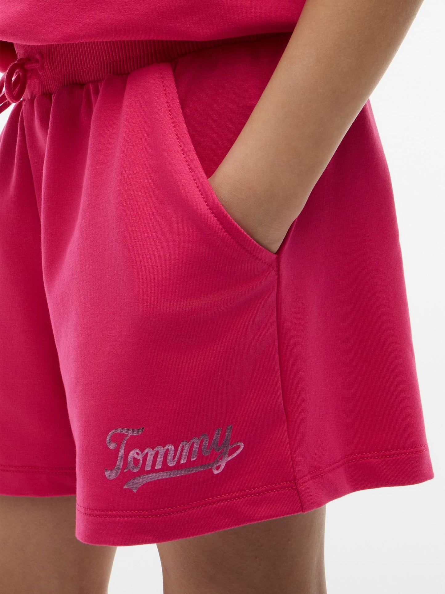 Tommy Hilfiger Kids' Foil Script Logo Sweatshort