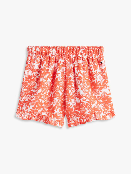 Tommy Hilfiger Kids' Tropical Print Ruffle Short