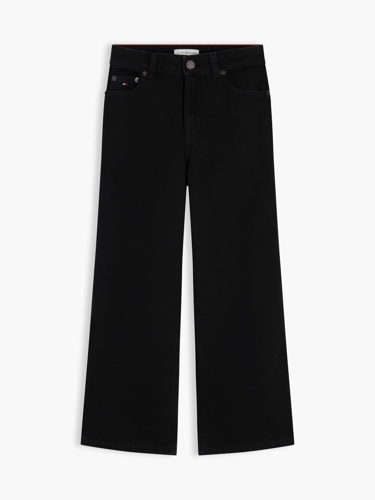 Tommy Hilfiger Kids' Black Wash High-Rise Wide Leg Pant