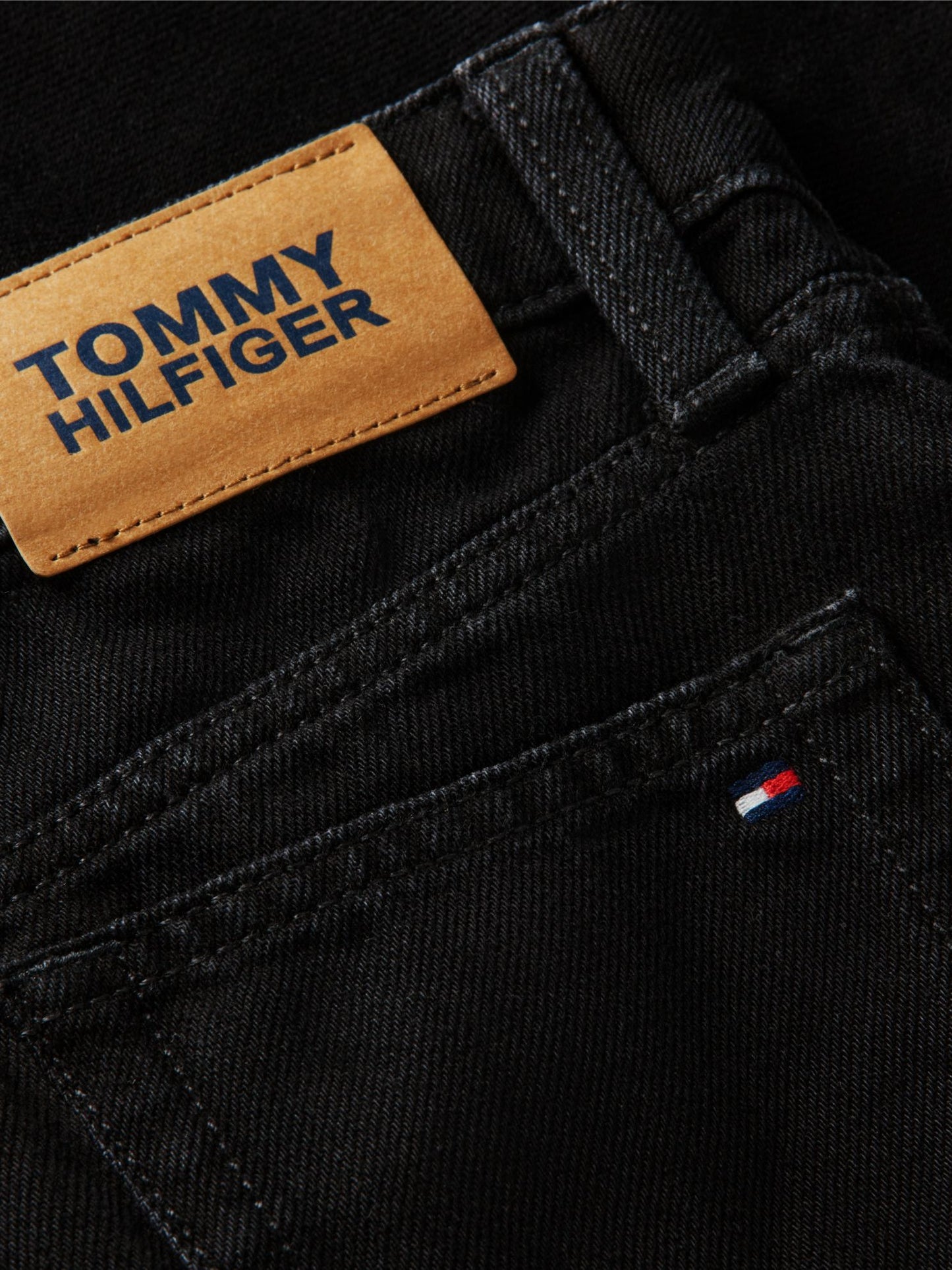 Tommy Hilfiger Kids' Black Wash High-Rise Wide Leg Pant