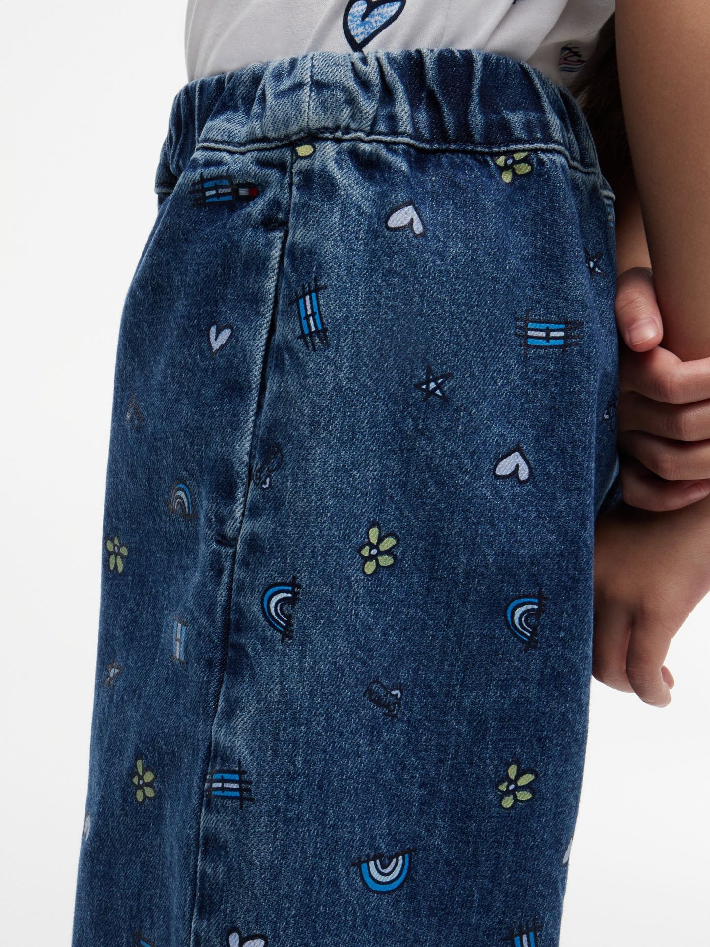 Tommy Hilfiger Kids' Doodle Print Denim Culotte