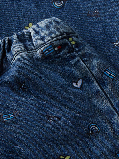 Tommy Hilfiger Kids' Doodle Print Denim Culotte