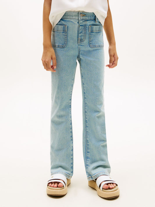 Tommy Hilfiger Kids' Patch Pocket Pull-On Flare Jean