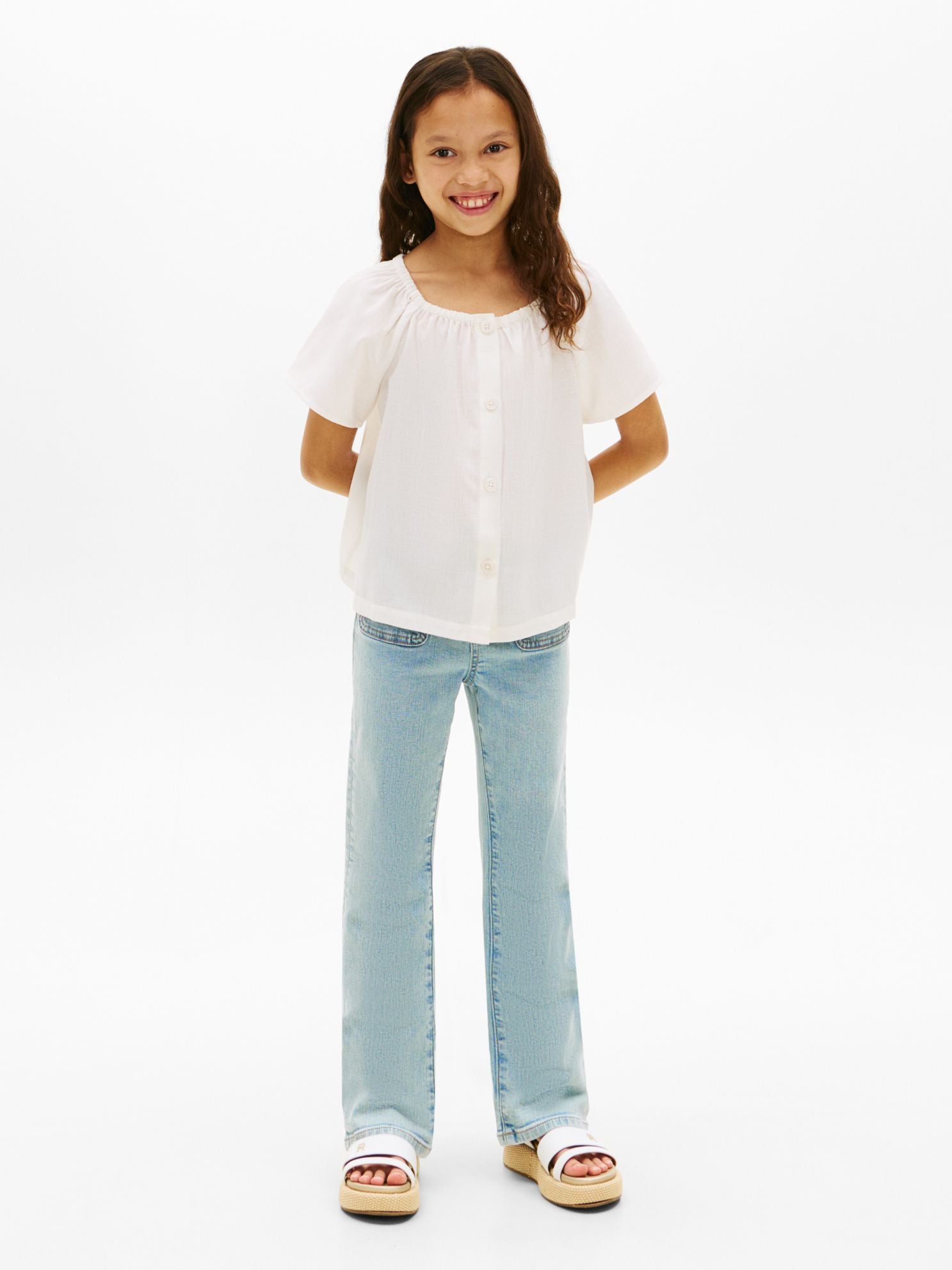 Tommy Hilfiger Kids' Patch Pocket Pull-On Flare Jean