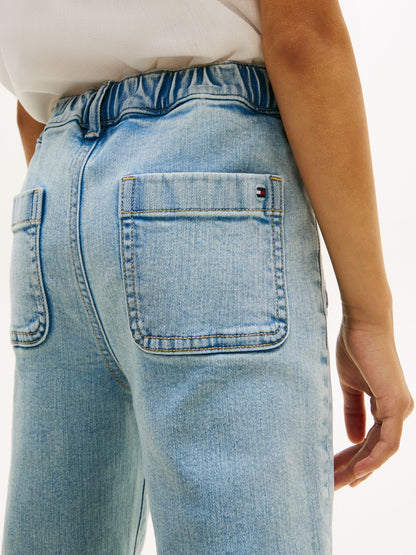 Tommy Hilfiger Kids' Patch Pocket Pull-On Flare Jean