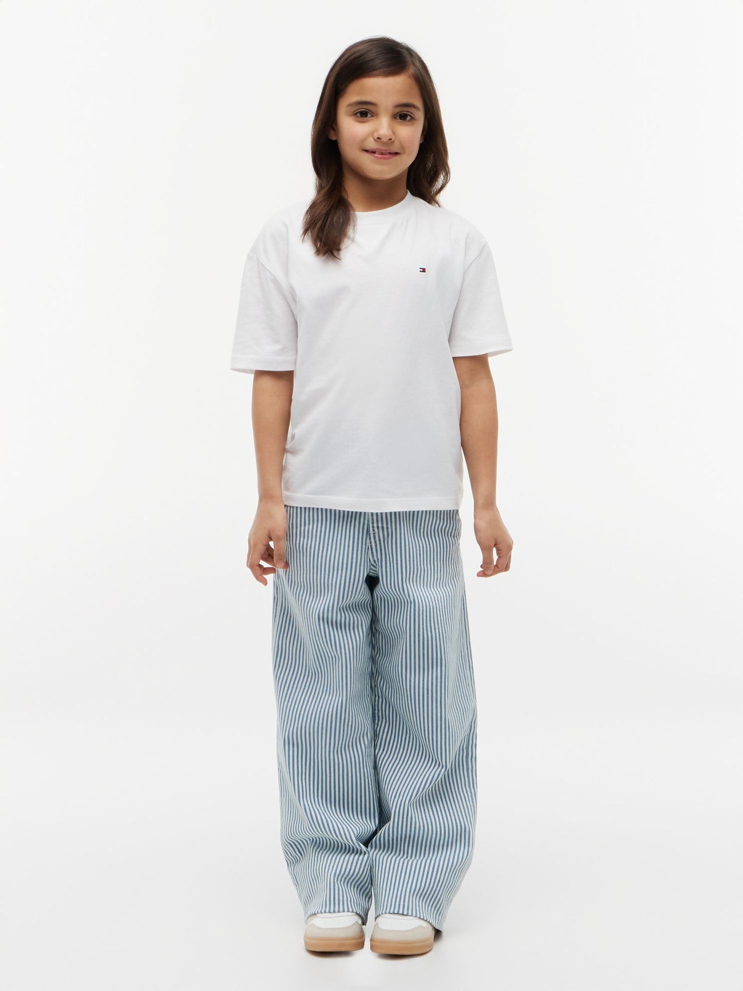 Tommy Hilfiger Kids' Striped Pull-On Wide Leg Jean