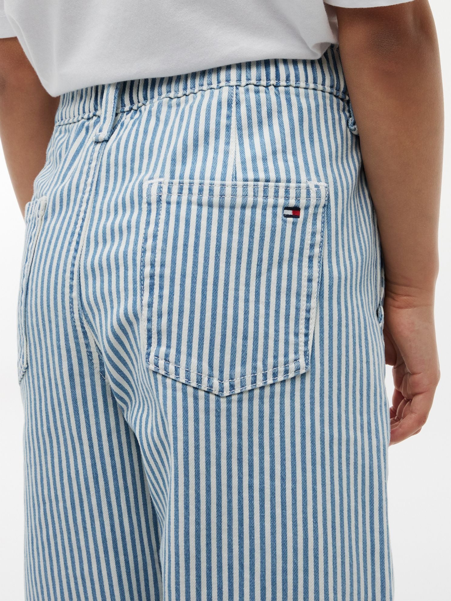 Tommy Hilfiger Kids' Striped Pull-On Wide Leg Jean