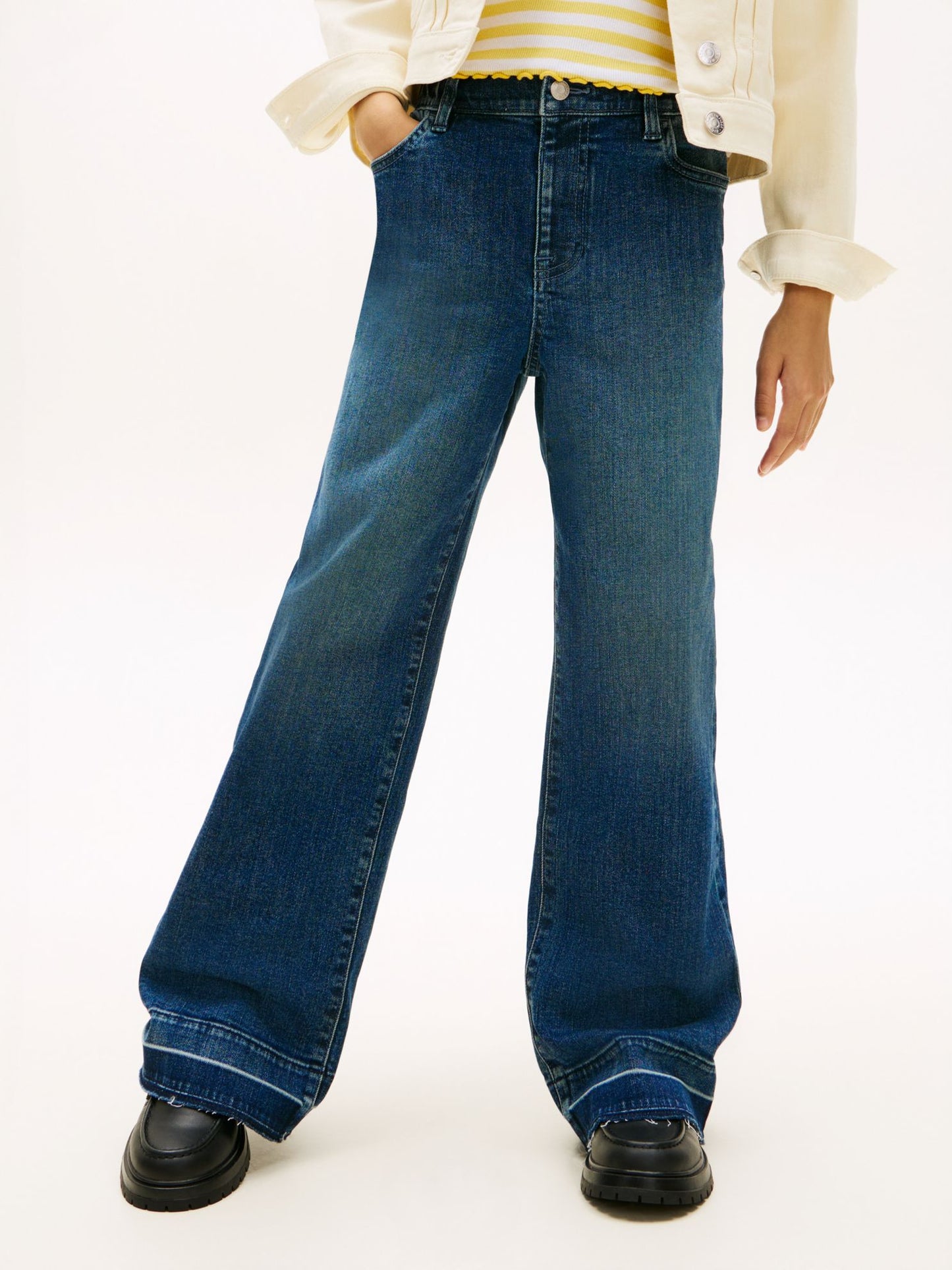 Tommy Hilfiger Kids' Stretch Wide Leg Jean