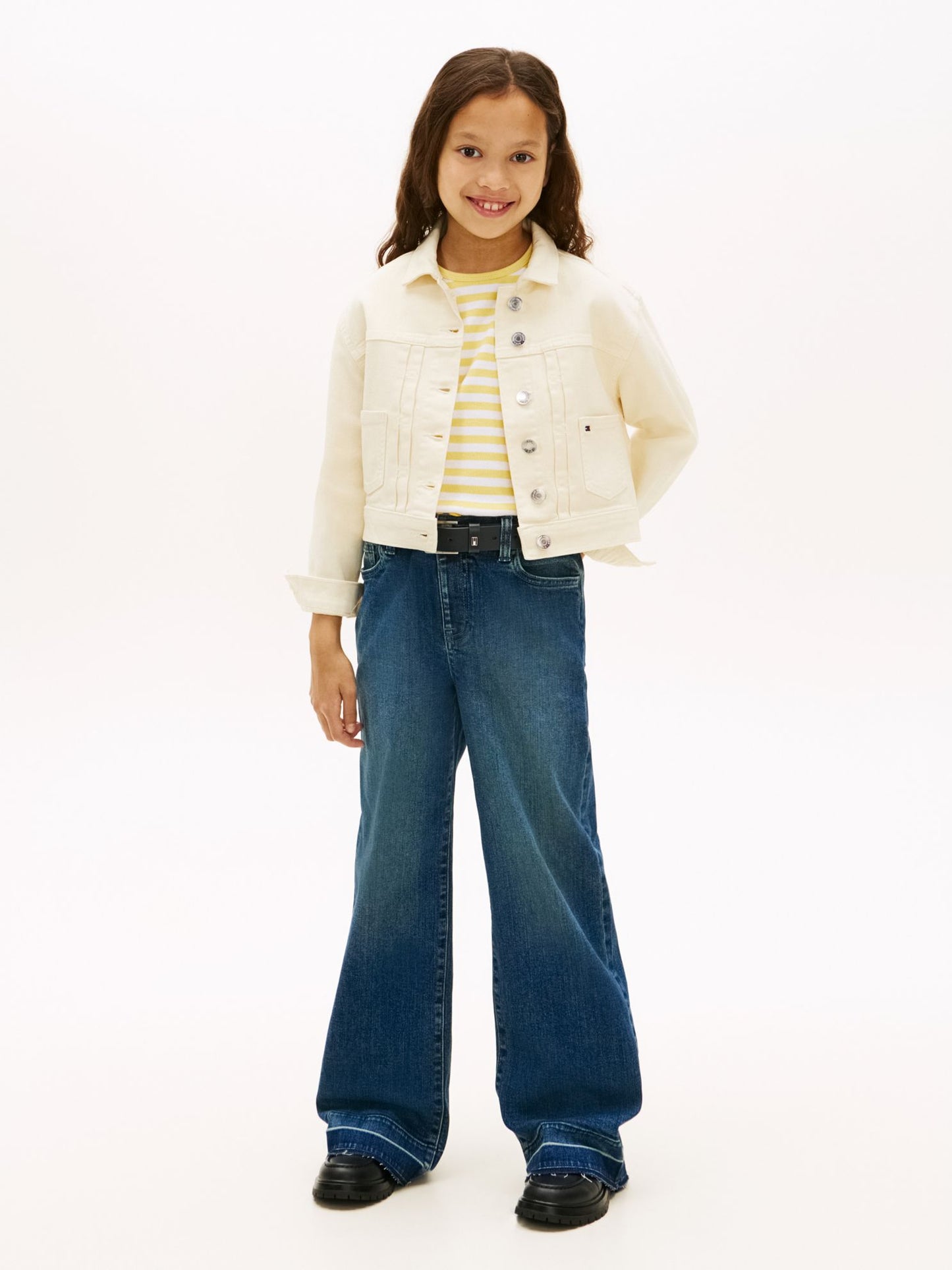 Tommy Hilfiger Kids' Stretch Wide Leg Jean