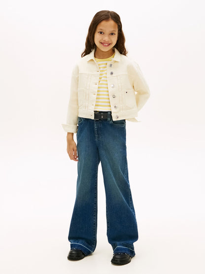 Tommy Hilfiger Kids' Stretch Wide Leg Jean
