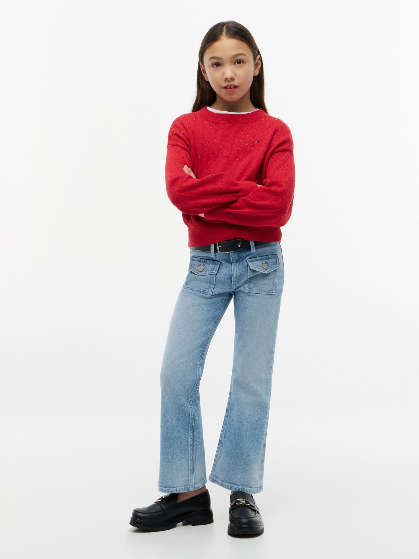 Tommy Hilfiger Kids' Patch Pocket Flared Jean