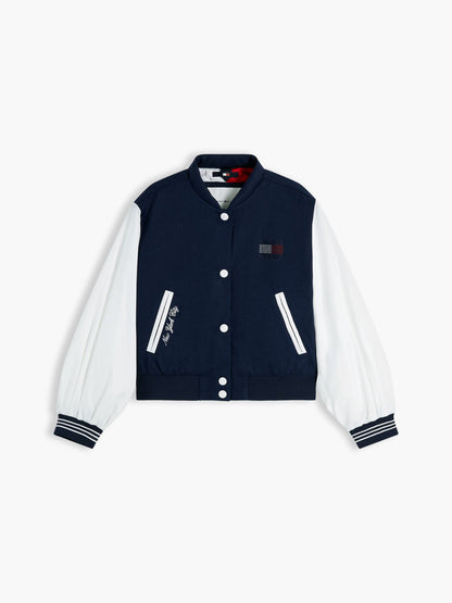 Tommy Hilfiger Kids' Rhinestone Logo Colorblock Bomber