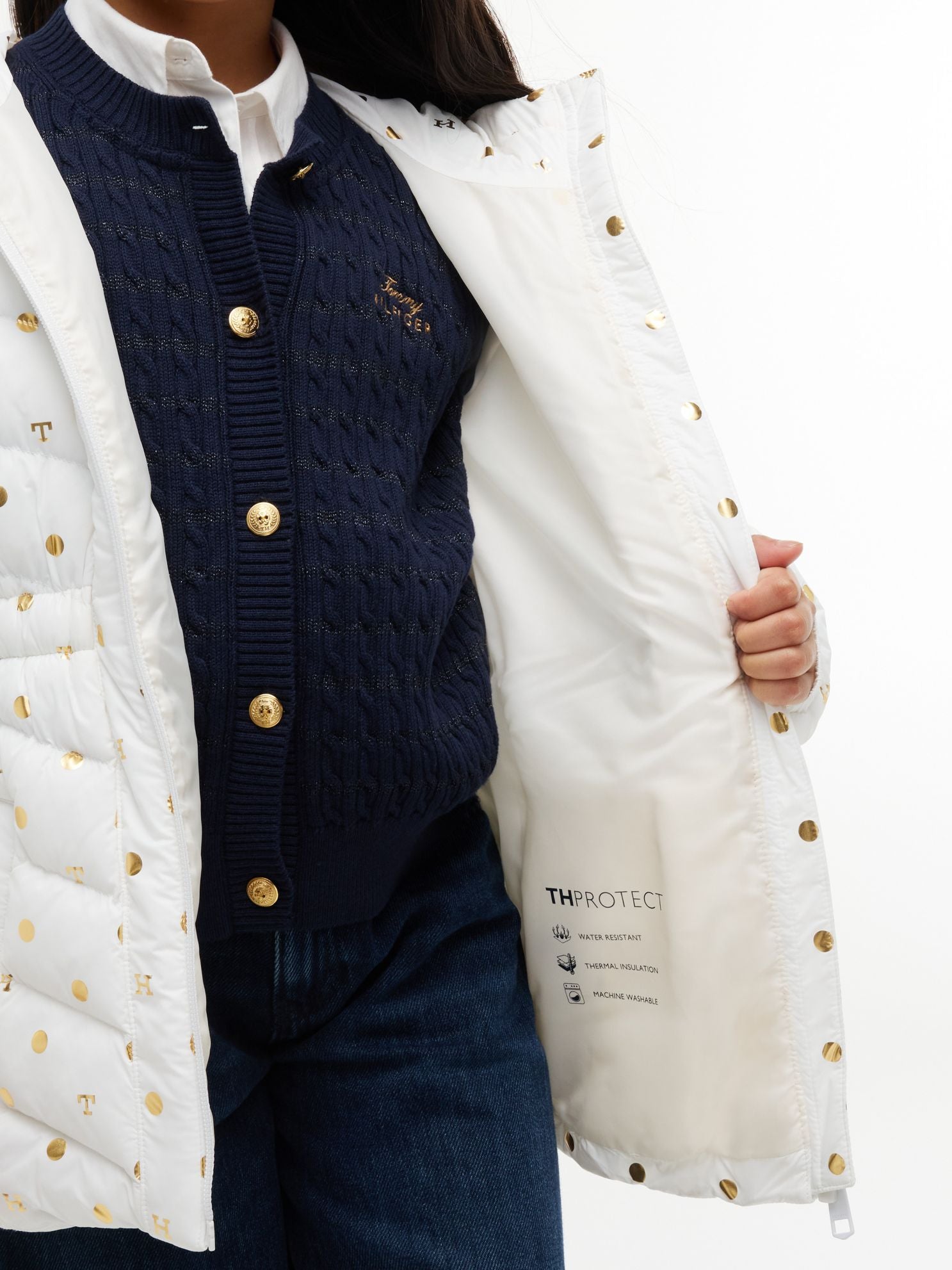 Tommy Hilfiger Kids' THProtect Foil Accent Quilted Jacket