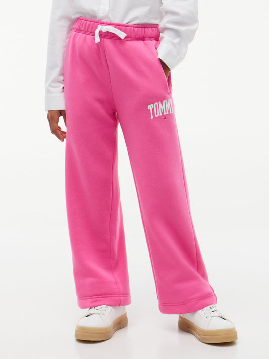 Tommy Hilfiger Kids' Collegiate Logo Wide Leg Sweatpant