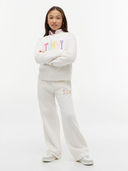Tommy Hilfiger Kids' Collegiate Logo Wide Leg Sweatpant