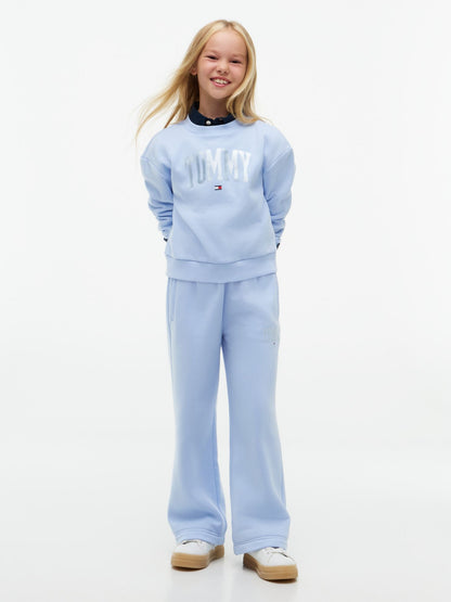 Tommy Hilfiger Kids' Collegiate Logo Wide Leg Sweatpant