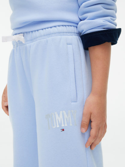 Tommy Hilfiger Kids' Collegiate Logo Wide Leg Sweatpant