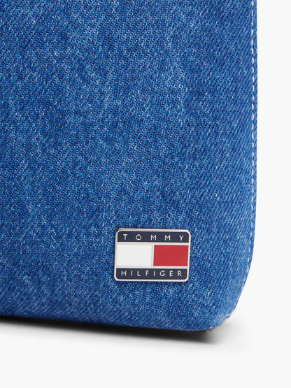 Tommy Hilfiger Kids' Flag Logo Denim Shoulder Bag